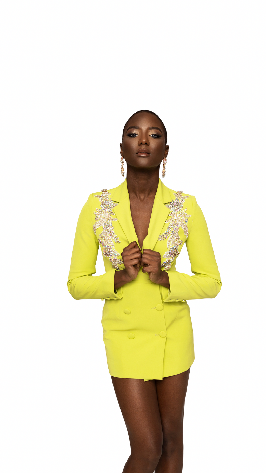 Lime sales blazer dress